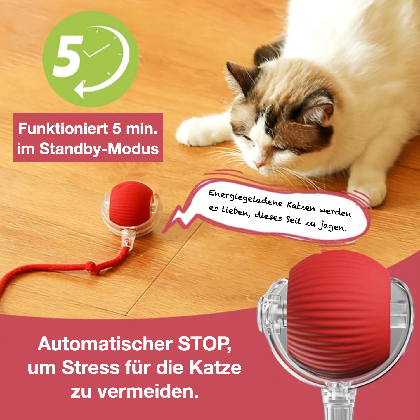 Interaktiver Ball mit Seil