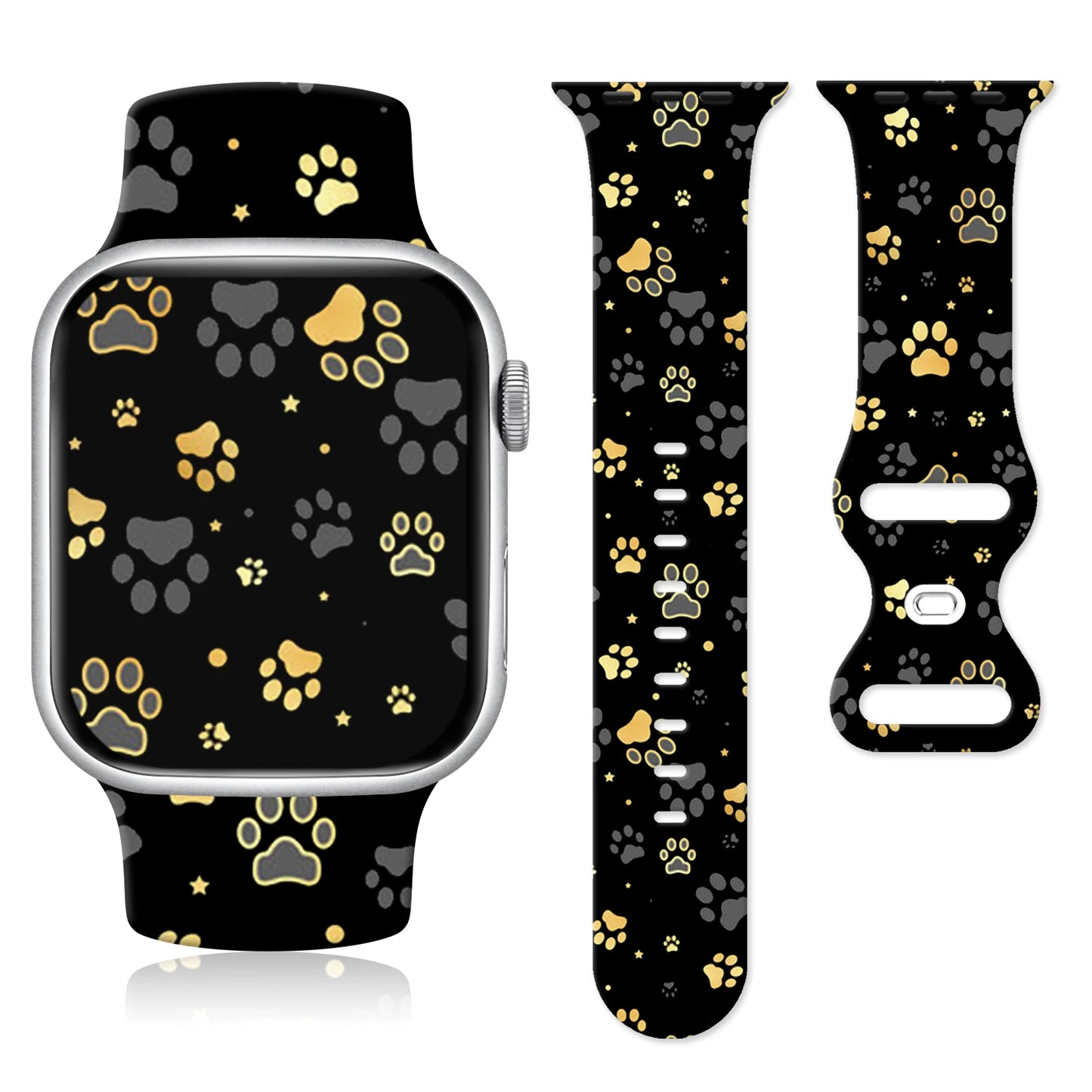 Silikon Pfote Schwarz für Apple Watch