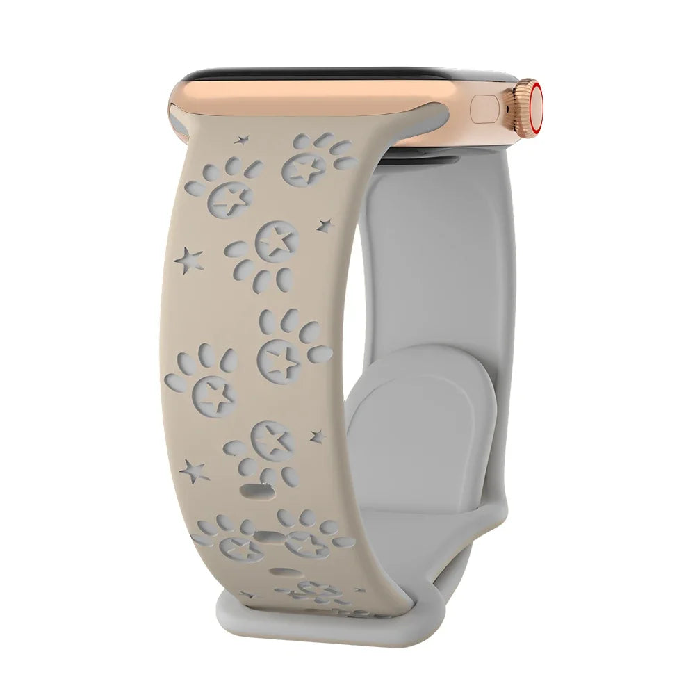 Silikon Pfote & Stern für Apple Watch