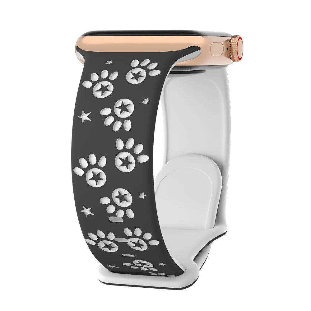 Silikon Pfote & Stern für Apple Watch